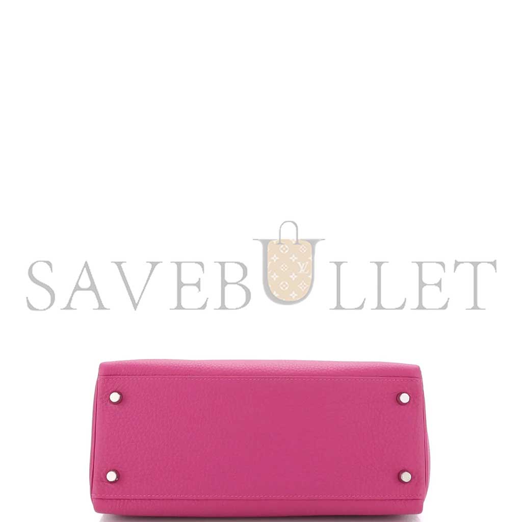 H**mes master kelly 28 rose pour pre togo with palladium hardware (28*22*10cm)